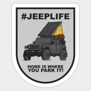 Jeep Life Jeep Wrangler Offroad 4x4 - Grey Sticker